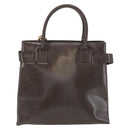 GUCCI Hand Bag Patent leather 2way Brown Gold Auth 151456-3