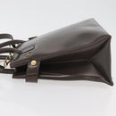 GUCCI Hand Bag Patent leather 2way Brown Gold Auth 151456-5