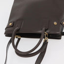 GUCCI Hand Bag Patent leather 2way Brown Gold Auth 151456-6