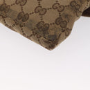 GUCCI GG Canvas Waist bag Beige Silver 28566 Auth 151457-16