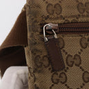 GUCCI GG Canvas Waist bag Beige Silver 28566 Auth 151457-17