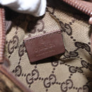 GUCCI GG Canvas Waist bag Beige Silver 28566 Auth 151457-20