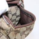 GUCCI GG Canvas Waist bag Beige Silver 28566 Auth 151457-21