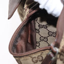 GUCCI GG Canvas Waist bag Beige Silver 28566 Auth 151457-22