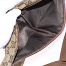 GUCCI GG Canvas Waist bag Beige Silver 28566 Auth 151457-24