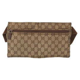 GUCCI GG Canvas Waist bag Beige Silver 28566 Auth 151457 - 0