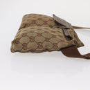 GUCCI GG Canvas Waist bag Beige Silver 28566 Auth 151457-3