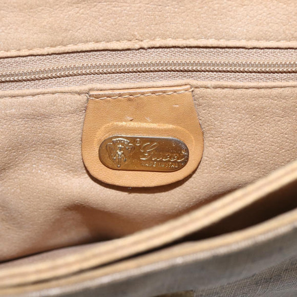 GUCCI Micro GG Supreme Shoulder Bag PVC Beige Gold 007 49 5548 Auth 151458