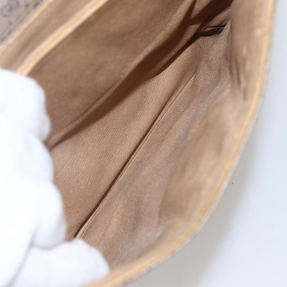 GUCCI Micro GG Supreme Shoulder Bag PVC Beige Gold 007 49 5548 Auth 151458