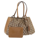 GUCCI GG Canvas Tote Bag Beige 94898 Auth 151459-1