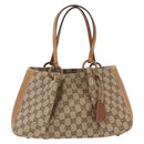 GUCCI GG Canvas Tote Bag Beige 94898 Auth 151459-2