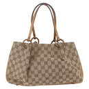 GUCCI GG Canvas Tote Bag Beige 94898 Auth 151459-3