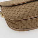 GUCCI Micro GG Supreme Shoulder Bag Beige Gold Auth 151460-11