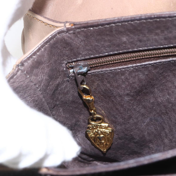 GUCCI Micro GG Supreme Shoulder Bag Beige Gold Auth 151460