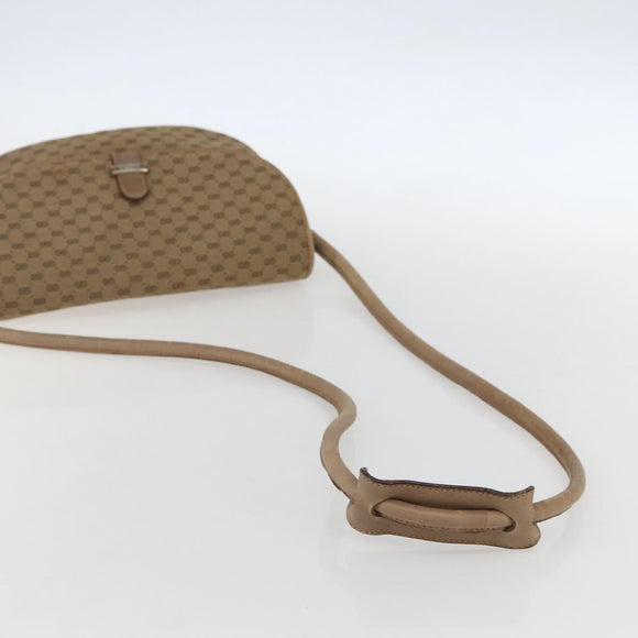 GUCCI Micro GG Supreme Shoulder Bag Beige Gold Auth 151460