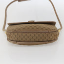 GUCCI Micro GG Supreme Shoulder Bag Beige Gold Auth 151460-9