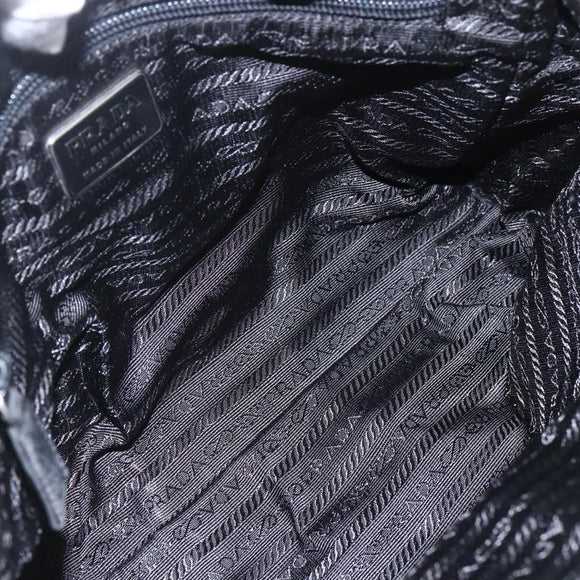 PRADA Hand Bag Nylon Green Silver Auth 151461