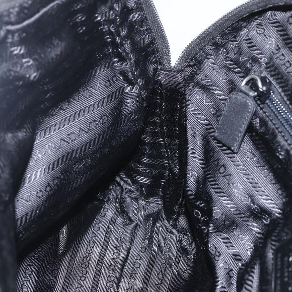 PRADA Hand Bag Nylon Green Silver Auth 151461