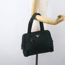 PRADA Hand Bag Nylon Green Silver Auth 151461-25