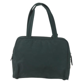PRADA Hand Bag Nylon Green Silver Auth 151461 - 0