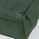 PRADA Hand Bag Nylon Green Silver Auth 151462-9