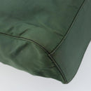 PRADA Hand Bag Nylon Green Silver Auth 151462-16