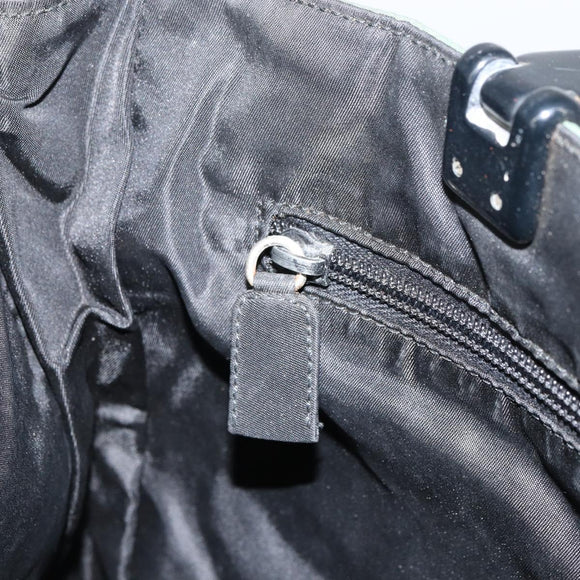 PRADA Hand Bag Nylon Green Silver Auth 151462