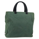 PRADA Hand Bag Nylon Green Silver Auth 151462-1