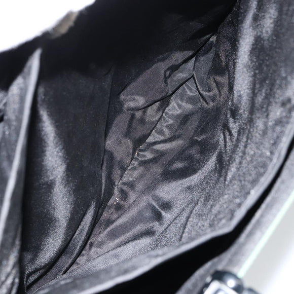 PRADA Hand Bag Nylon Green Silver Auth 151462