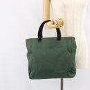 PRADA Hand Bag Nylon Green Silver Auth 151462-25