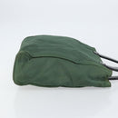 PRADA Hand Bag Nylon Green Silver Auth 151462-3