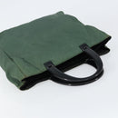 PRADA Hand Bag Nylon Green Silver Auth 151462-6