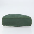 PRADA Hand Bag Nylon Green Silver Auth 151462-5