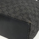 GUCCI GG Canvas Tote Bag Black Silver 31243 Auth 151463-10