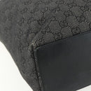 GUCCI GG Canvas Tote Bag Black Silver 31243 Auth 151463-11