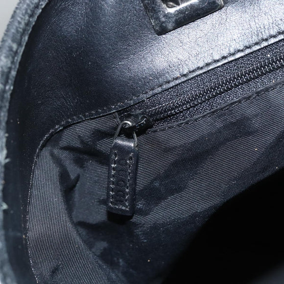 GUCCI GG Canvas Tote Bag Black Silver 31243 Auth 151463