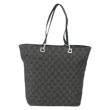GUCCI GG Canvas Tote Bag Black Silver 31243 Auth 151463 - 0
