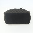 GUCCI GG Canvas Tote Bag Black Silver 31243 Auth 151463-9