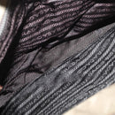 PRADA Shoulder Bag Nylon Beige Silver Auth 151464-11