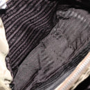 PRADA Shoulder Bag Nylon Beige Silver Auth 151464-22