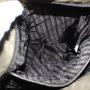 PRADA Shoulder Bag Nylon Beige Silver Auth 151464-26