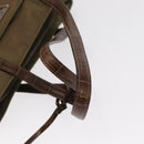 PRADA Shoulder Bag Nylon Beige Silver Auth 151464-7