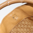 GUCCI Bamboo Shoulder Bag Leather 2way Beige Gold 001 4095 Auth 151465-16