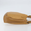 GUCCI Bamboo Shoulder Bag Leather 2way Beige Gold 001 4095 Auth 151465-4
