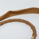 GUCCI Bamboo Shoulder Bag Leather 2way Beige Gold 001 4095 Auth 151465-8