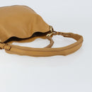 GUCCI Bamboo Shoulder Bag Leather 2way Beige Gold 001 4095 Auth 151465-9