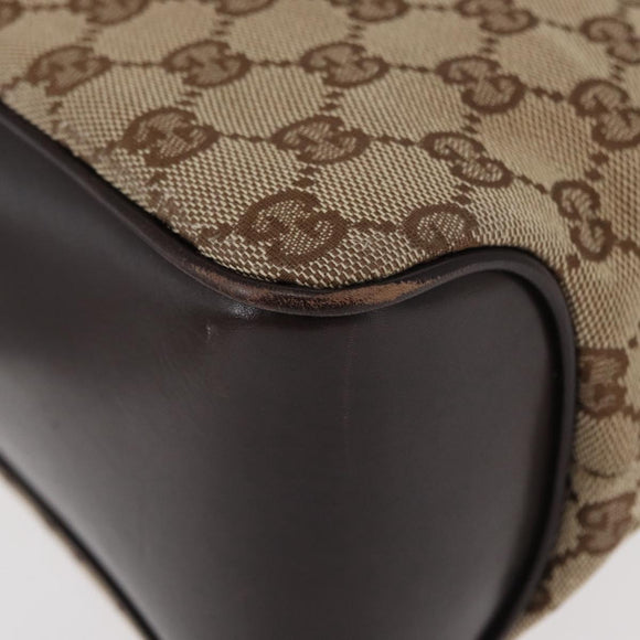 GUCCI GG Canvas Tote Bag Beige Gold 109143 Auth 151466A
