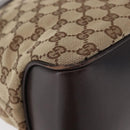 GUCCI GG Canvas Tote Bag Beige Gold 109143 Auth 151466-12