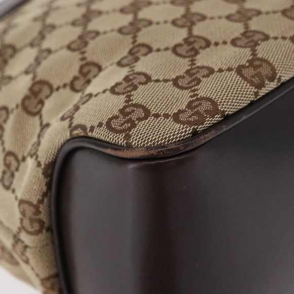 GUCCI GG Canvas Tote Bag Beige Gold 109143 Auth 151466