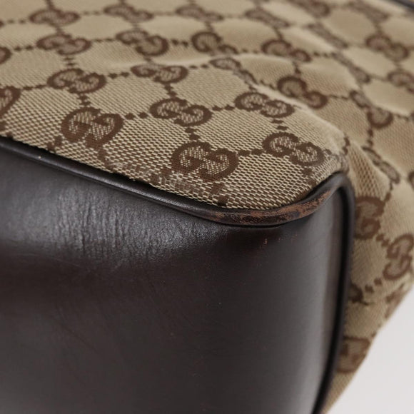 GUCCI GG Canvas Tote Bag Beige Gold 109143 Auth 151466A